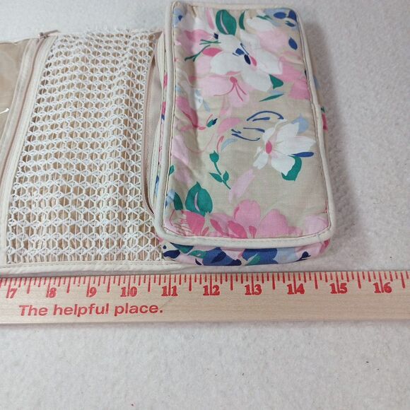 Diane Von Furstenberg (DVF) Quilted Floral Travel Makeup Bag 3 Section Case - Picture 15 of 15